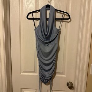 Forever 21 Blue Ruched Bodycon Dress